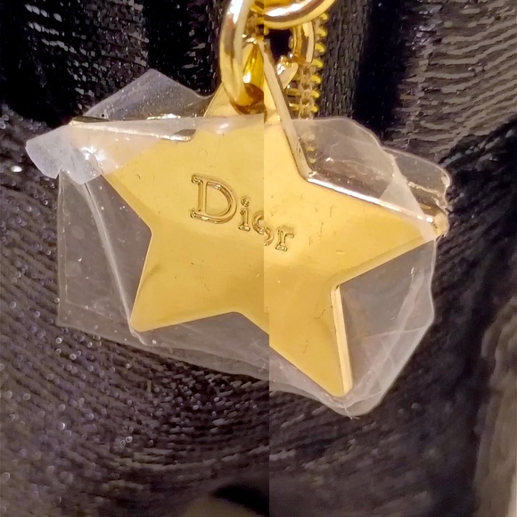 Brand New Dior Black Velour Sequin Cosmetic Bag with Gold Accents GWP - Picture 3 of 10